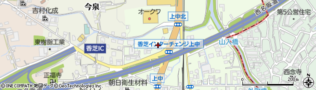 奈良県香芝市上中59周辺の地図