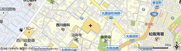 コメリパワー松阪店周辺の地図