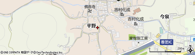奈良県香芝市平野周辺の地図