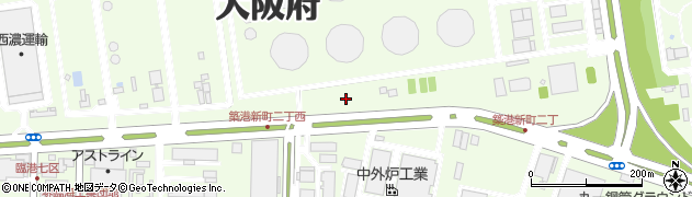 大阪府堺市西区築港新町周辺の地図