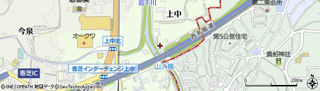 奈良県香芝市上中510周辺の地図