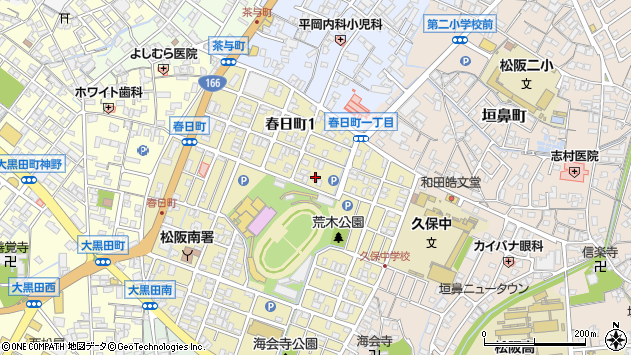 〒515-0078 三重県松阪市春日町の地図