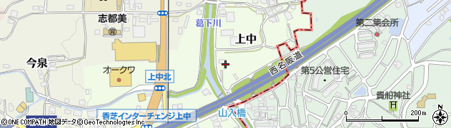 奈良県香芝市上中513周辺の地図