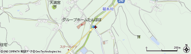 岡山県井原市下稲木町周辺の地図