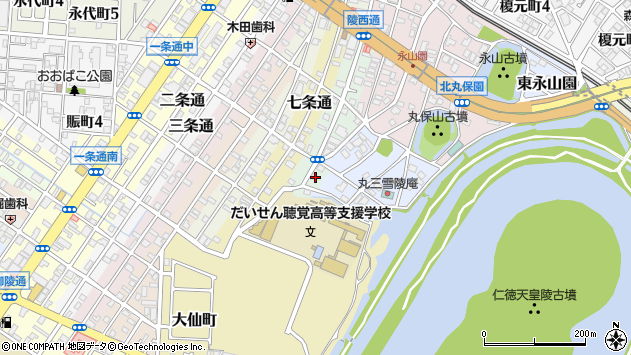 〒590-0041 大阪府堺市堺区陵西通の地図