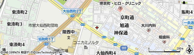 大阪府堺市堺区御陵通周辺の地図