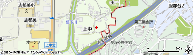 奈良県香芝市上中634周辺の地図