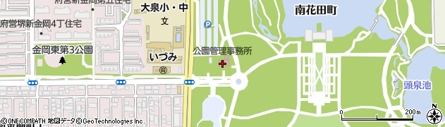 大泉緑地　スポーツハウス周辺の地図