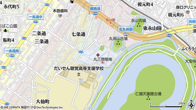 〒590-0036 大阪府堺市堺区南丸保園の地図
