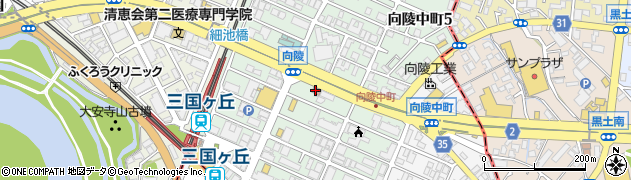 堺向陵中町郵便局周辺の地図