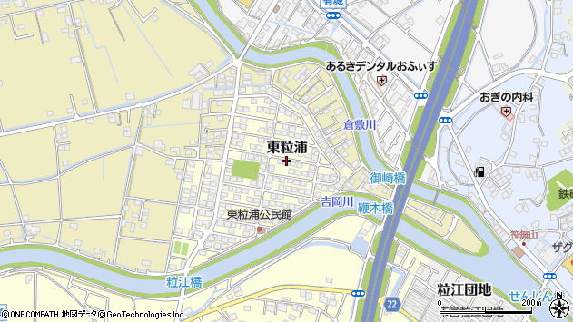 〒710-0032 岡山県倉敷市東粒浦の地図