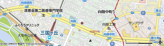 大阪府堺市堺区向陵中町周辺の地図