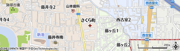 大阪府藤井寺市さくら町周辺の地図