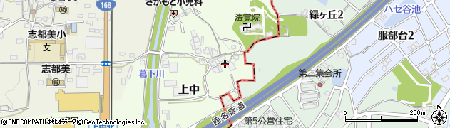 奈良県香芝市上中639周辺の地図