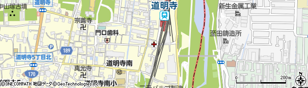 ニューヤマザキデイリーストア道明寺駅前店周辺の地図