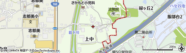 奈良県香芝市上中643周辺の地図