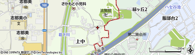 奈良県香芝市上中623周辺の地図
