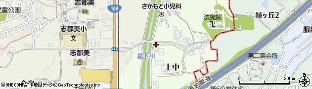 奈良県香芝市上中529周辺の地図