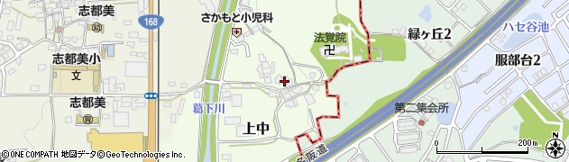奈良県香芝市上中585周辺の地図