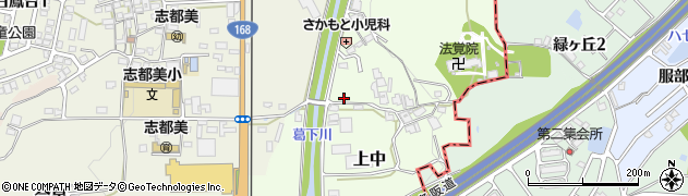 奈良県香芝市上中532周辺の地図