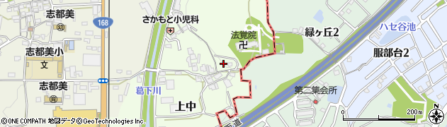 奈良県香芝市上中594周辺の地図
