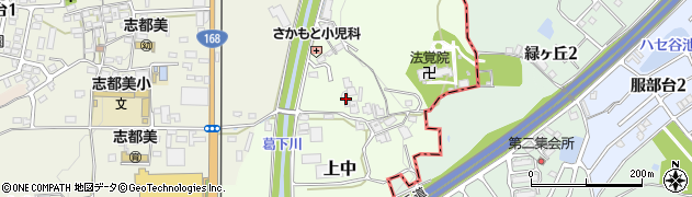 奈良県香芝市上中535周辺の地図