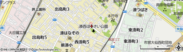 大阪府堺市堺区西湊町周辺の地図