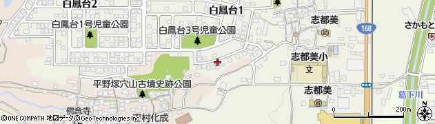 奈良県香芝市白鳳台1丁目1周辺の地図