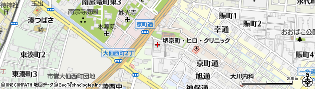 大阪府堺市堺区京町通周辺の地図