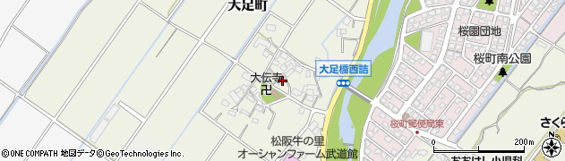 三重県松阪市大足町297周辺の地図