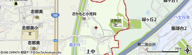 奈良県香芝市上中540周辺の地図