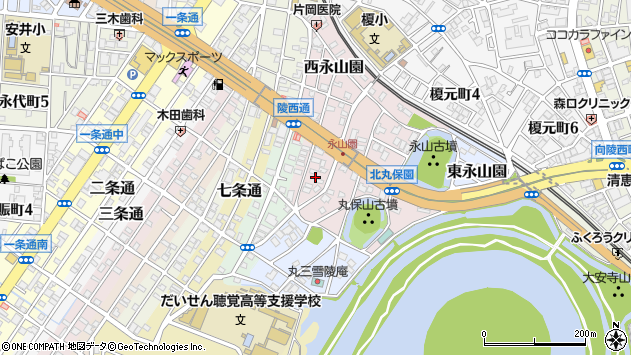 〒590-0037 大阪府堺市堺区北丸保園の地図