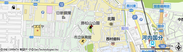 勝松山公園周辺の地図