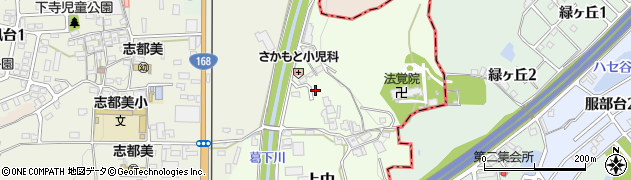 奈良県香芝市上中543周辺の地図