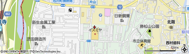 イズミヤ玉手店駐車場周辺の地図