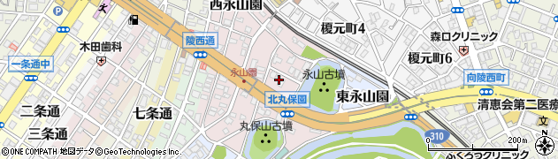 大阪府堺市堺区中永山園周辺の地図