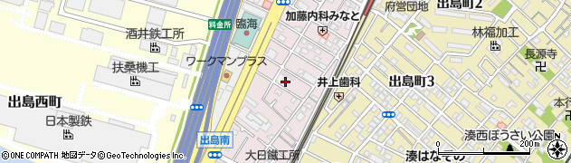 大阪府堺市堺区出島海岸通周辺の地図