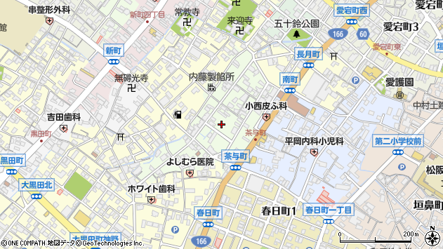 〒515-0077 三重県松阪市茶与町の地図