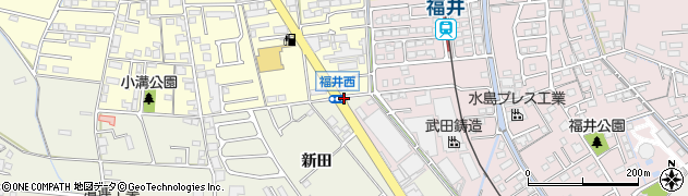 福井西周辺の地図