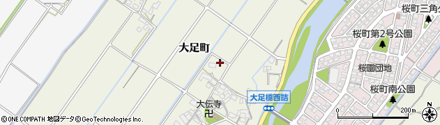 三重県松阪市大足町周辺の地図