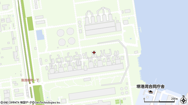 〒592-8331 大阪府堺市西区築港新町の地図