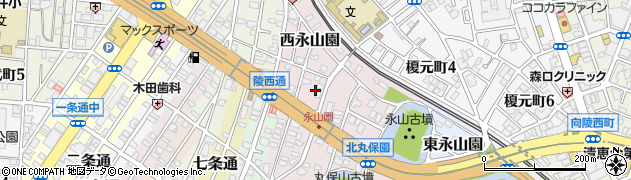 大阪府堺市堺区西永山園周辺の地図