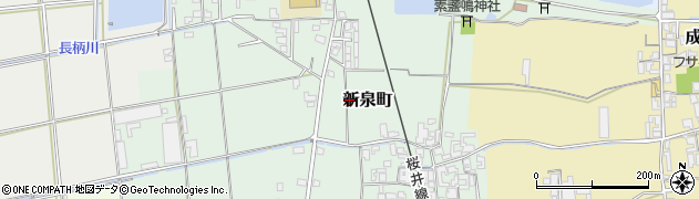 奈良県天理市新泉町周辺の地図