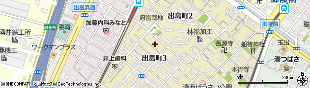 大阪府堺市堺区出島町周辺の地図
