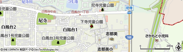 奈良県香芝市白鳳台1丁目4周辺の地図