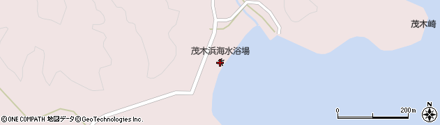 茂木浜海水浴場周辺の地図