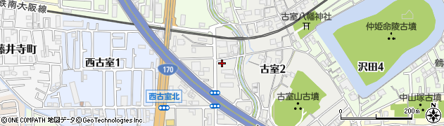 大阪府藤井寺市古室周辺の地図
