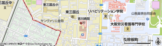 大阪府堺市北区東三国ヶ丘町周辺の地図