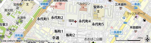 大阪府堺市堺区永代町周辺の地図