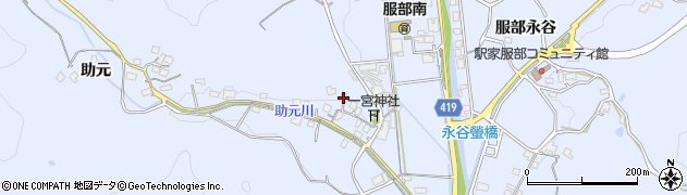 広島県福山市駅家町助元394周辺の地図